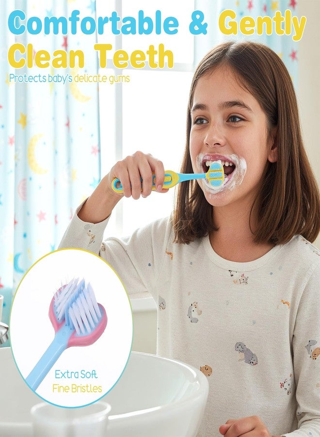 ValueBargain 4 Pack 3 Sided Toothbrush Kids, Soft Bristles 3 Sided Toothbrush, Triple-Sided Design for Ages 1-12, Easy Grip Handle & Complete Care - Image 5